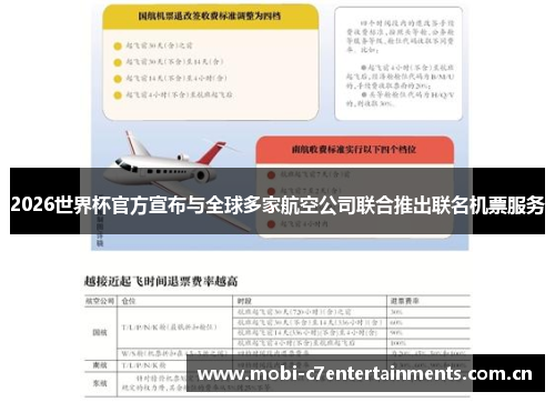2026世界杯官方宣布与全球多家航空公司联合推出联名机票服务